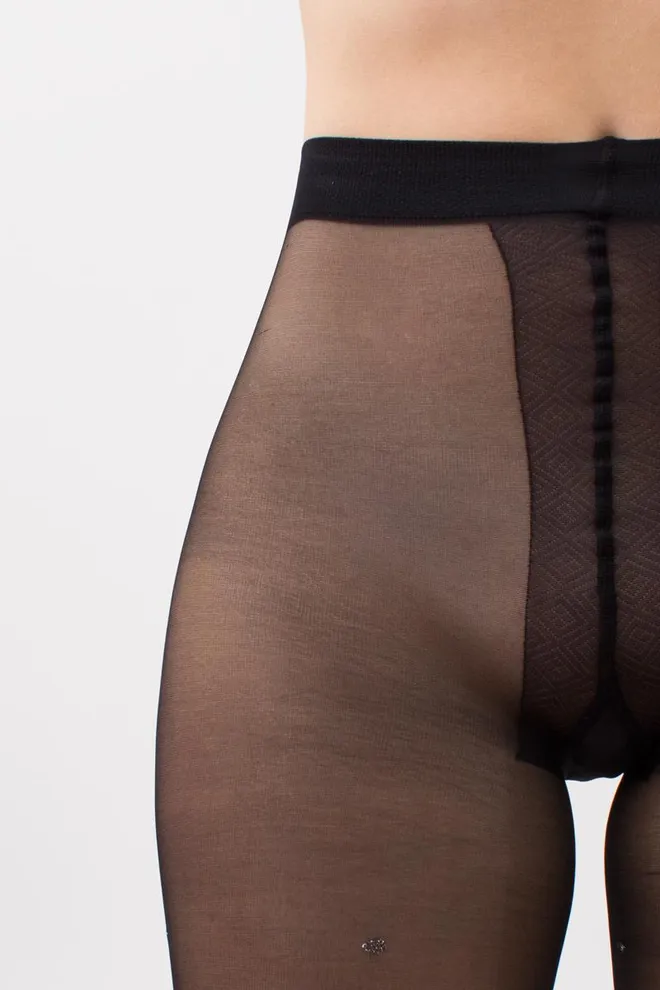 Колготки з імітацією панчіх Pari lurex 60 den model 3 Giulia (nero)