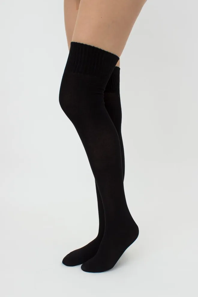 Гольфы ботфорты хлопковые Pari up cotton classic 200 den Giulia (nero)