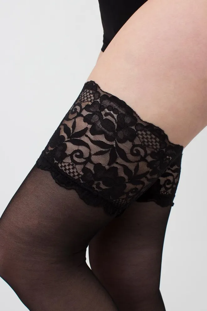 Панчохи на силіконовій резинці Passion 20 den Giulia (nero)