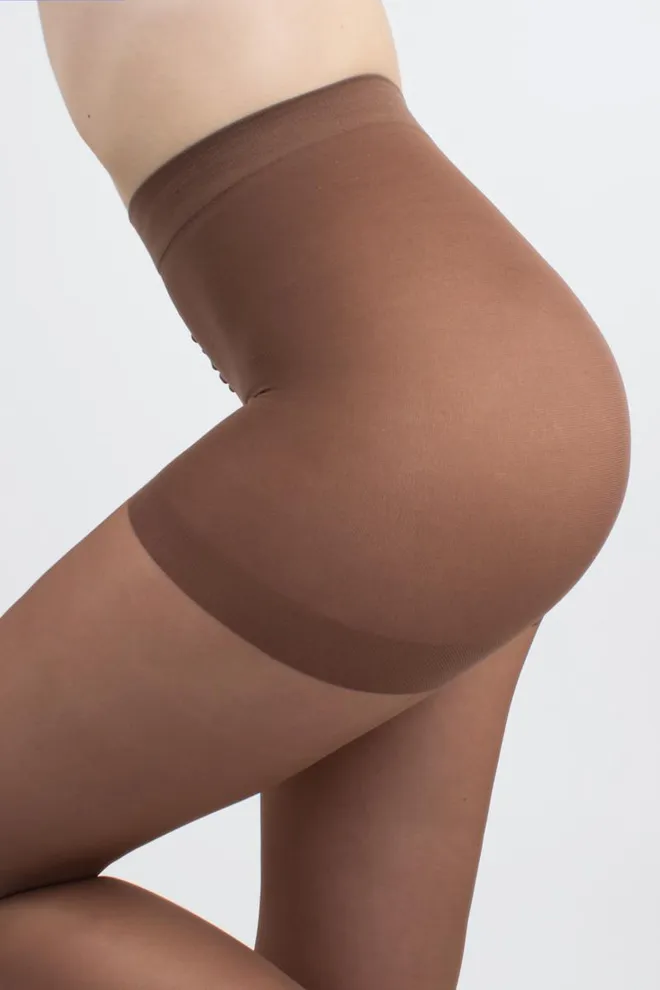 Класичні колготки з підтримуючими шортиками Perfect body 40 den xxl Giulia (cappuccino)