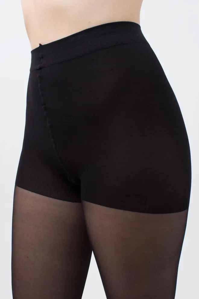 Класичні колготки з підтримуючими шортиками Perfect body 40 den xxl Giulia (nero), чорний