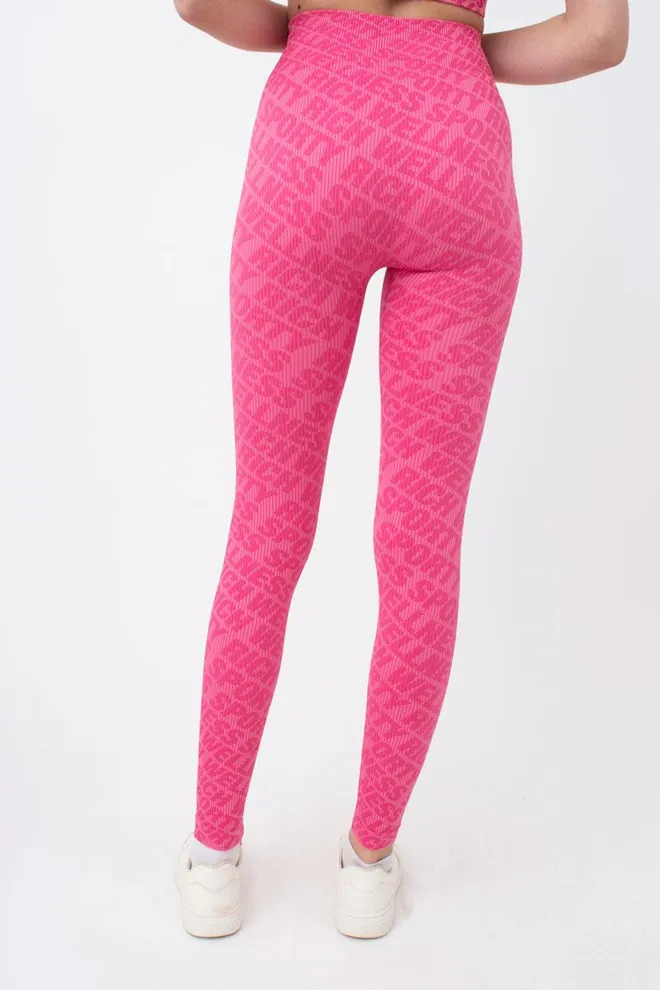 Легінси спортивні в рубчик LEGGINGS RIB WELLNESS Giulia (bubblegum), рожевий