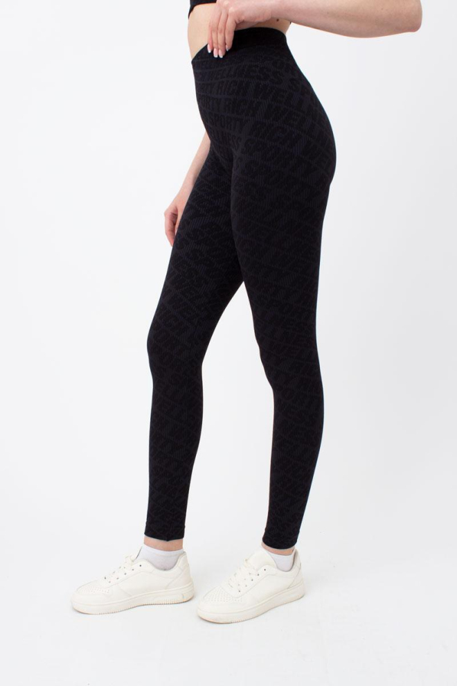 Легінси спортивні в рубчик LEGGINGS RIB WELLNESS Giulia (black), чорний