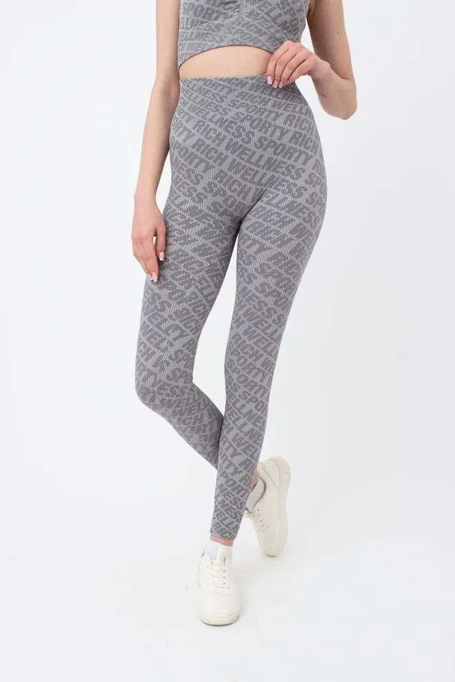 Легінси спортивні в рубчик LEGGINGS RIB WELLNESS Giulia (ultimate grey), сірий