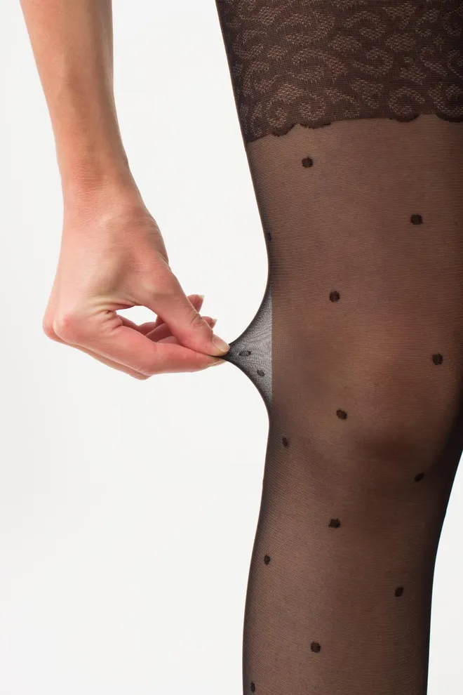 Колготки в горох з імітацією панчіх Points 20 den model 2 Giulia (nero)