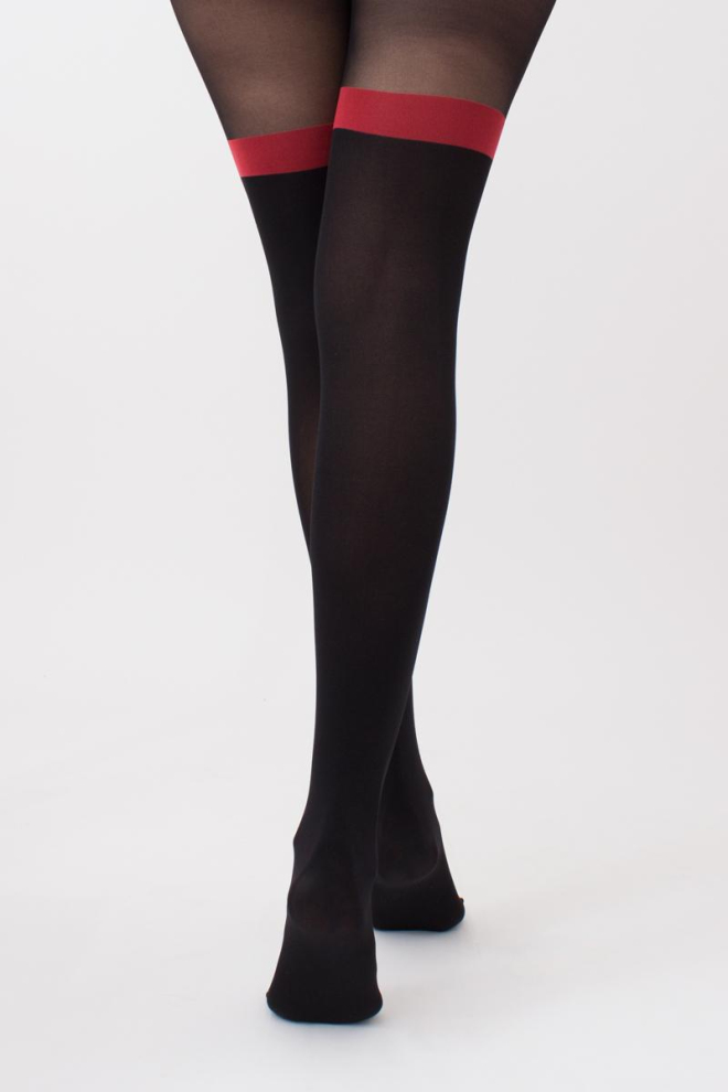 Колготки з малюнком новорічні Reindeer tights 60 den Giulia (black)