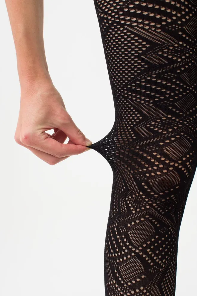 Колготки у сіточку з геометричним малюнком Rete Light 80 den model 1 Giulia (nero)