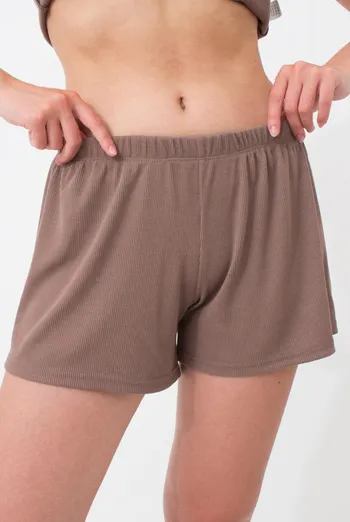 Шорты женские в рубчик RIB 4209/010 Giulia (beige), бежевый