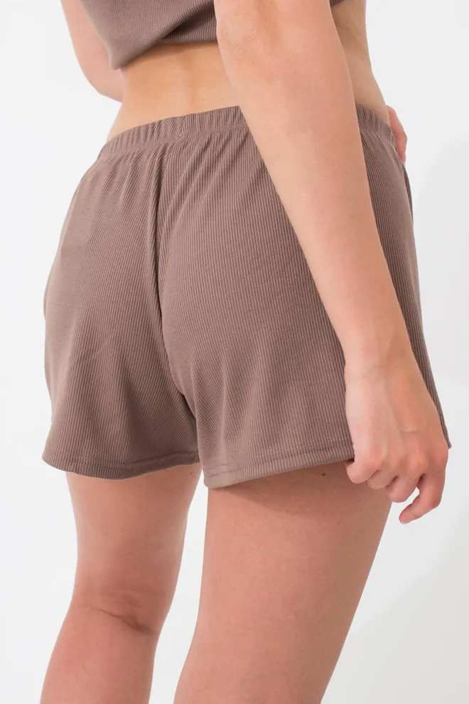 Шорти жіночі в рубчик RIB 4209/010 Giulia (beige), бежевий