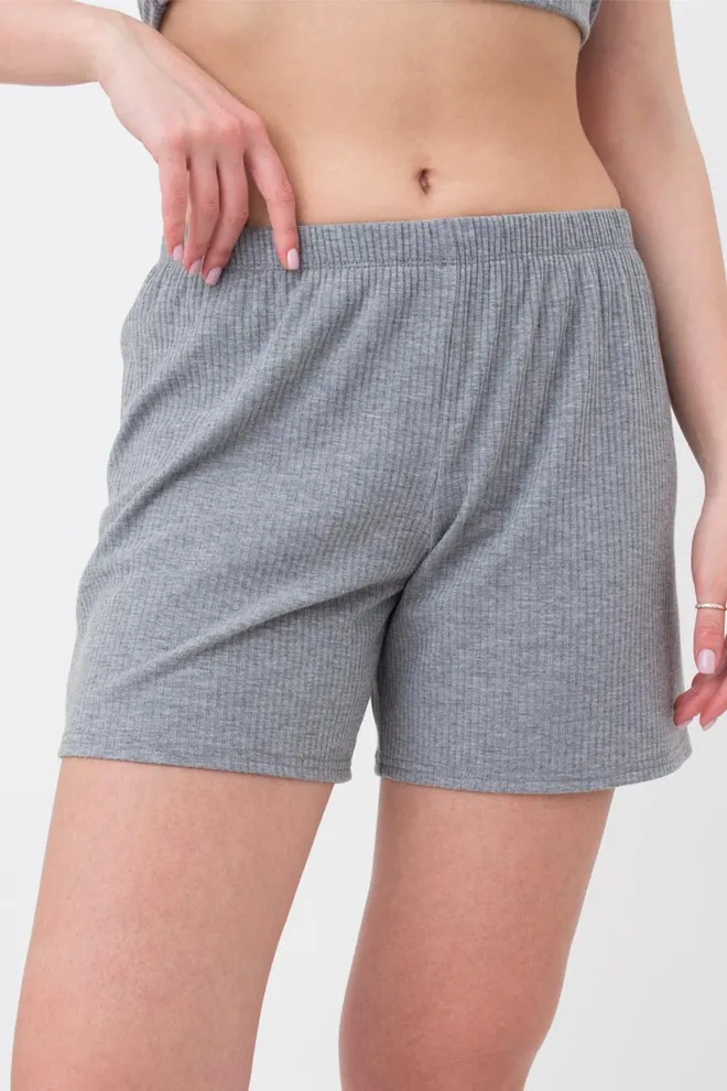 Шорти жіночі в рубчик RIB 4209/010 Giulia (light grey), сірий