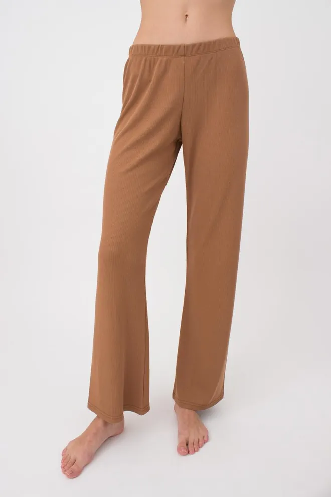 Штани жіночі в рубчик RIB 4307/010 Giulia (camel), бежевий