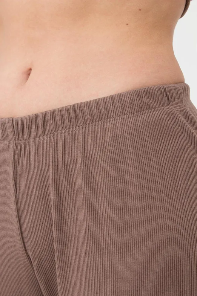 Штани жіночі в рубчик RIB 4307/010 Giulia (beige), коричневий