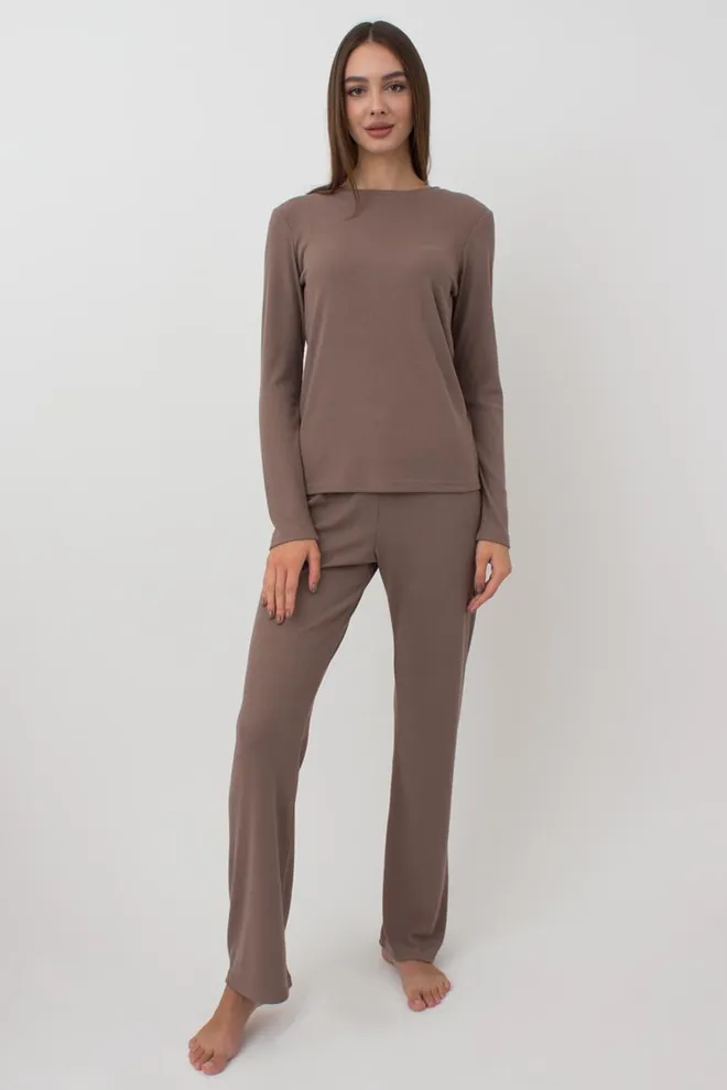 Комплект в рубчик RIB 5312/010 Giulia (beige), коричневый