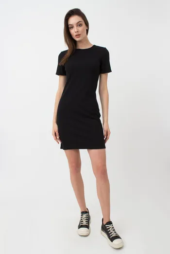 Платье в рубчик RIB 8702/010 Giulia (black), черный Платье в рубчик RIB 8702/010 Giulia (black), черный