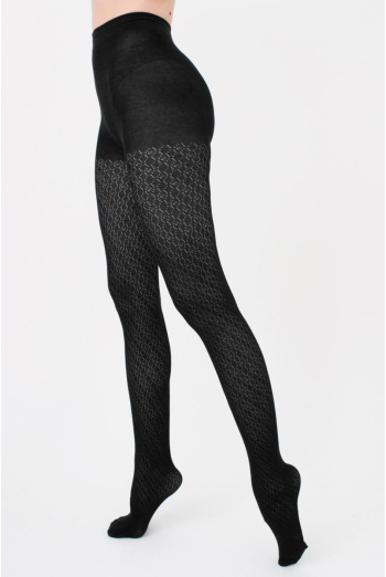 Теплі бавовняні колготки з малюнком Rio 150 den model 9 Giulia (nero) Теплі бавовняні колготки з малюнком Rio 150 den model 9 Giulia (nero)