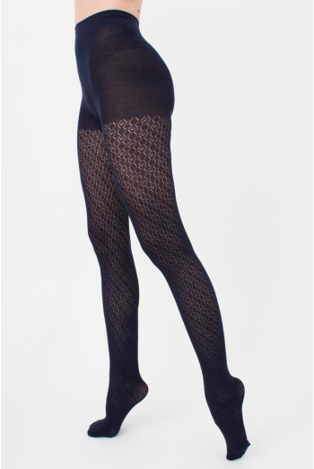 Теплі бавовняні колготки з малюнком Rio 150 den model 9 Giulia (navy) Теплі бавовняні колготки з малюнком Rio 150 den model 9 Giulia (navy)