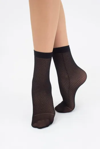 Шкарпетки жіночі короткі в сітку RN-04 Giulia (nero) Шкарпетки жіночі короткі в сітку RN-04 Giulia (nero)