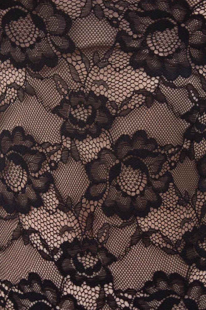 Боди кружевное на широких бретелях ROSA 3103/061 Giulia (black), черный