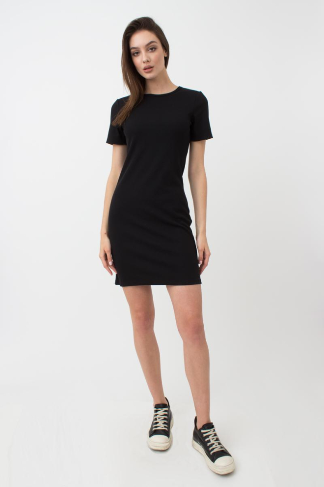 Сукня в рубчик RIB 8702/010 Giulia (black), чорний