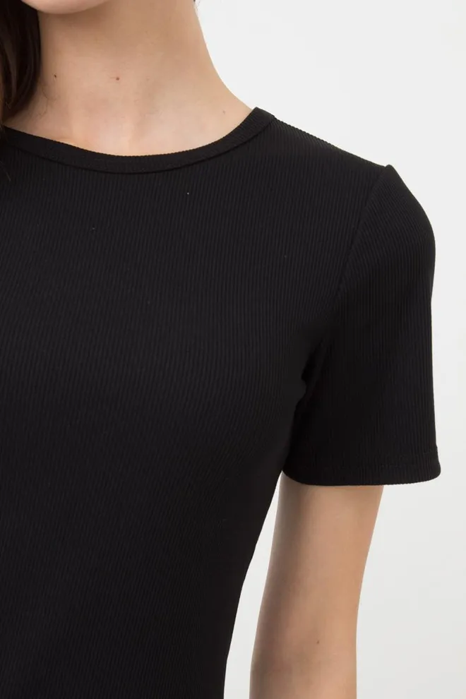 Сукня в рубчик RIB 8702/010 Giulia (black), чорний