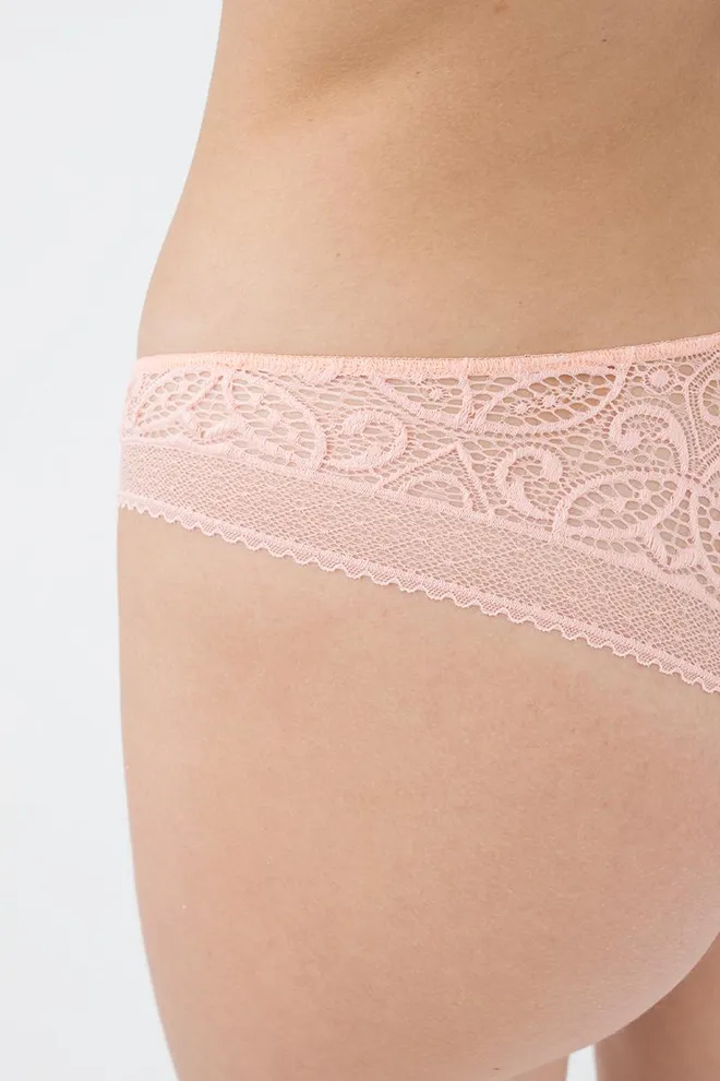 Жіночі труси бразиліана мереживні Riccarda 2204/31 Giulia (tropical peach)