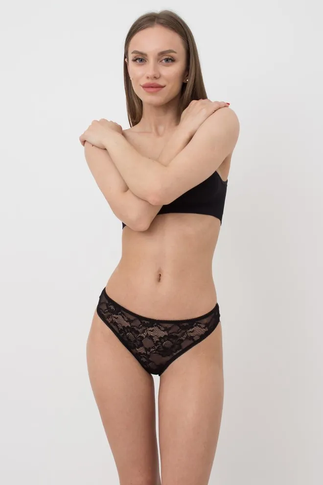 Кружевные трусики стринги Rosa 2102/35 Giulia (black)
