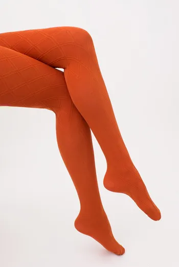 Колготки теплые с узором Salient 100 den model 2 Giulia (bombay brown) Колготки теплые с узором Salient 100 den model 2 Giulia (bombay brown)