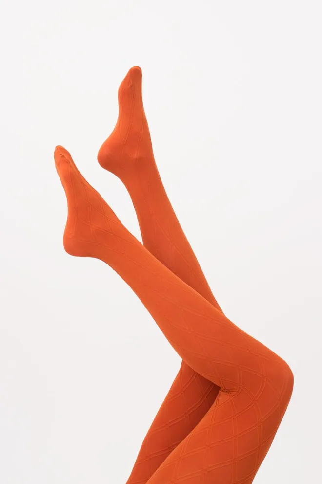 Колготки теплі з візерунком Salient 100 den model 2 Giulia (bombay brown)