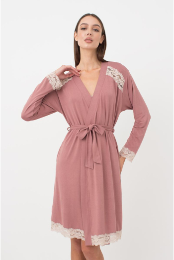 Халат жіночий на запа́х Sand Storm 7325/031 Giulia (sand rose)