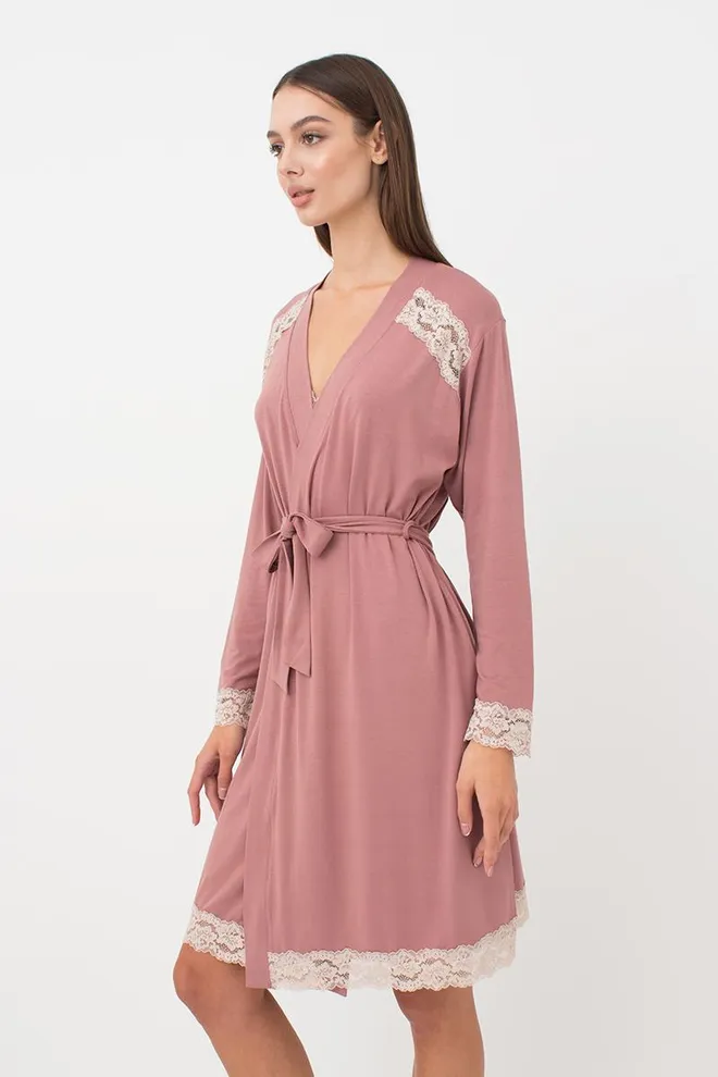 Халат женский на запа́х Sand Storm 7325/031 Giulia (sand rose)