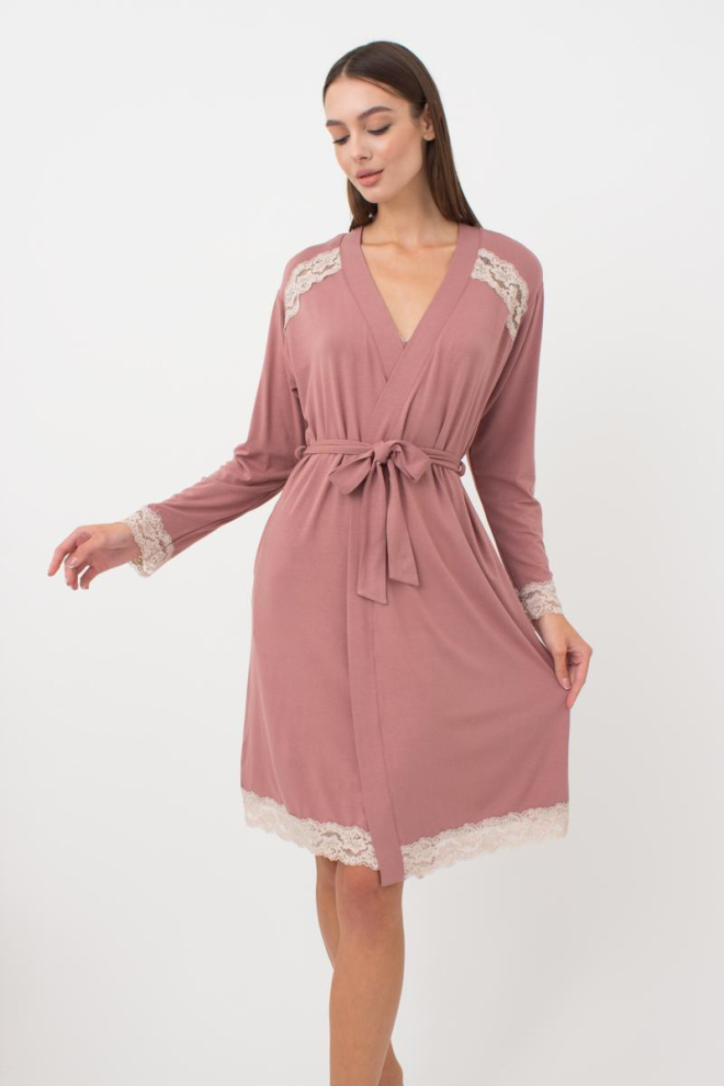 Халат жіночий на запа́х Sand Storm 7325/031 Giulia (sand rose)