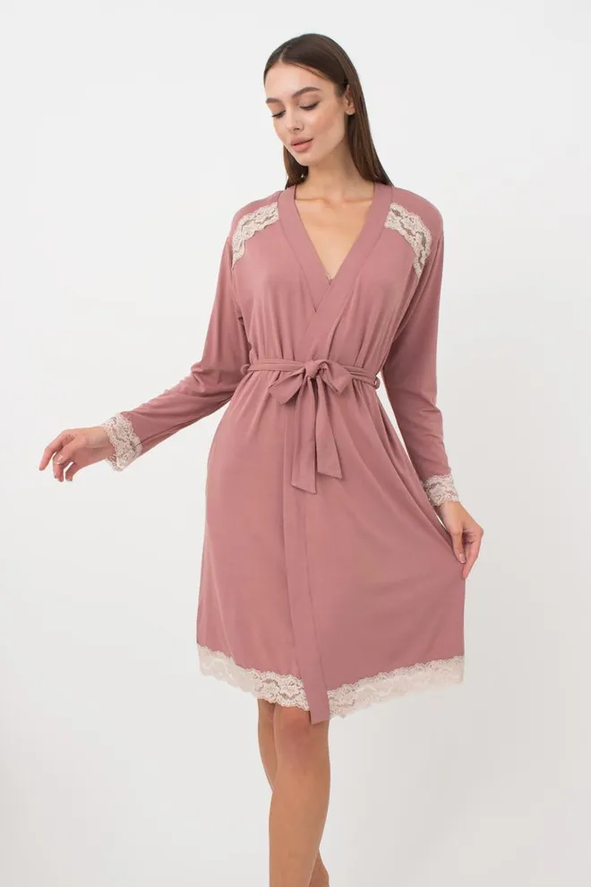 Халат женский на запа́х Sand Storm 7325/031 Giulia (sand rose)