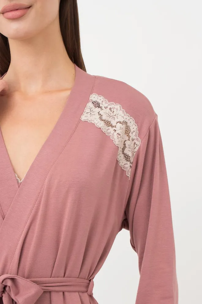 Халат женский на запа́х Sand Storm 7325/031 Giulia (sand rose)