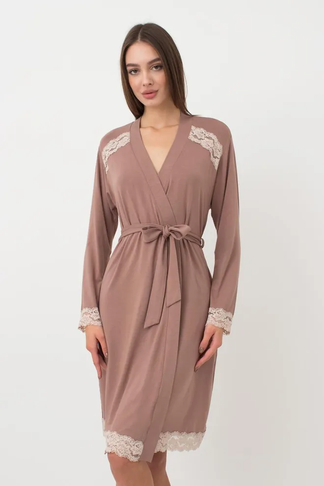 Халат женский на запа́х Sand Storm 7325/031 Giulia (mokko)