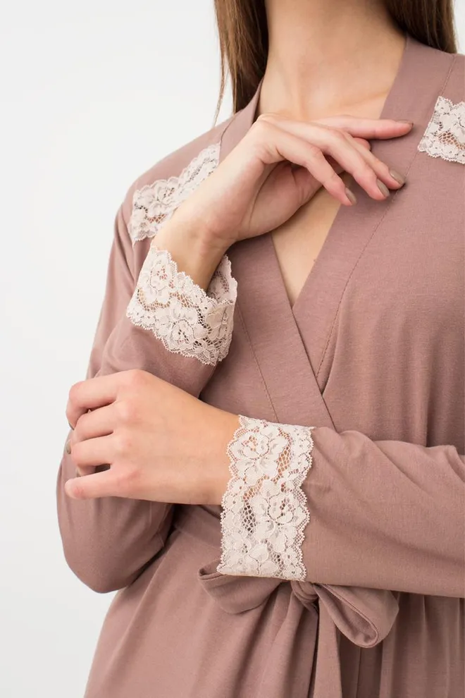 Халат женский на запа́х Sand Storm 7325/031 Giulia (mokko)