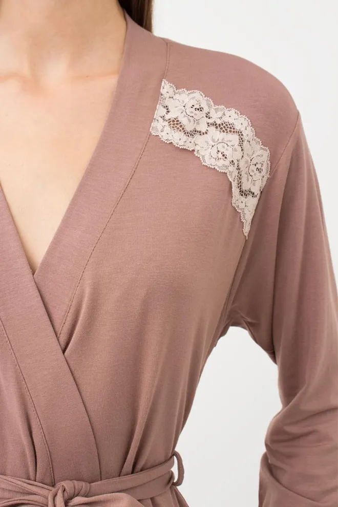 Халат женский на запа́х Sand Storm 7325/031 Giulia (mokko)