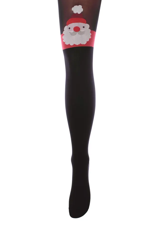 SANTA CLAUS Тематичні фантазійні колготки TM GIULIA  (nero)