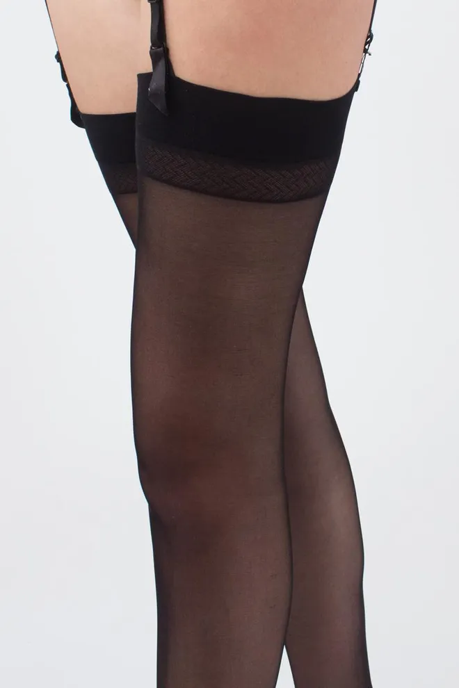 Чулки под пояс с рисунком Secret 20 den model 9 Giulia (nero)
