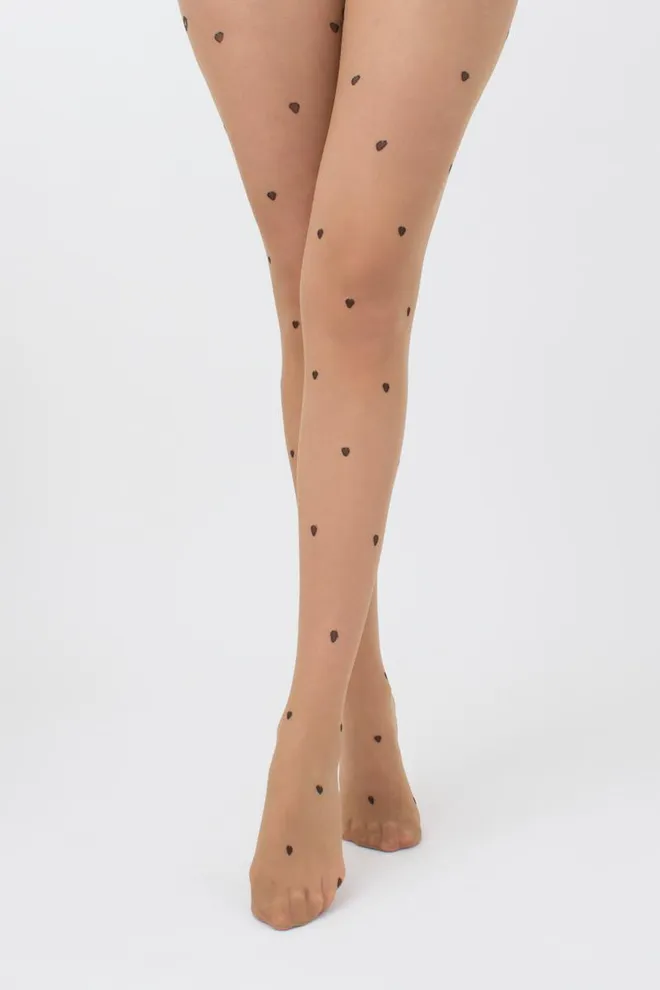 Колготки с принтом Sensual 20 den model 2 Giulia (daino/nero)