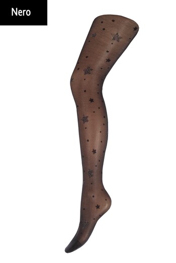 SHEILA 40 model 5 Дитячі колготки з малюнком TM GIULIA  (nero)