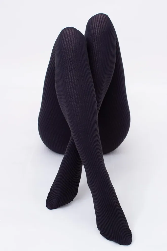 Колготки теплые с узором Shell 150 den model 1 Giulia (pirate black)