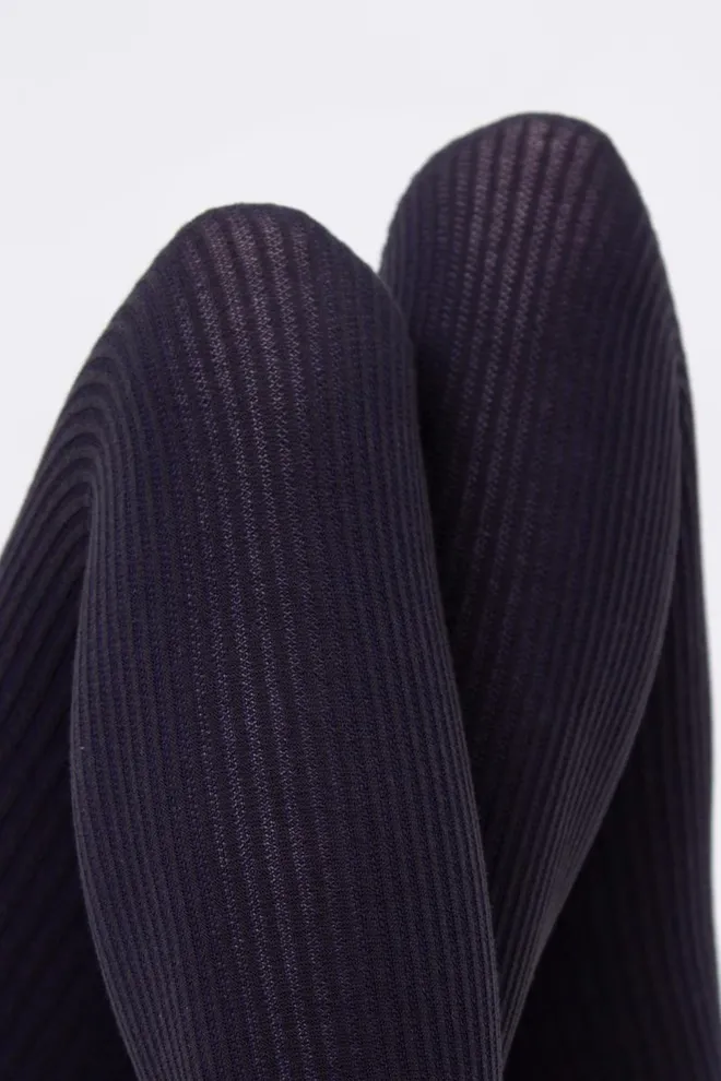 Колготки теплые с узором Shell 150 den model 1 Giulia (pirate black)