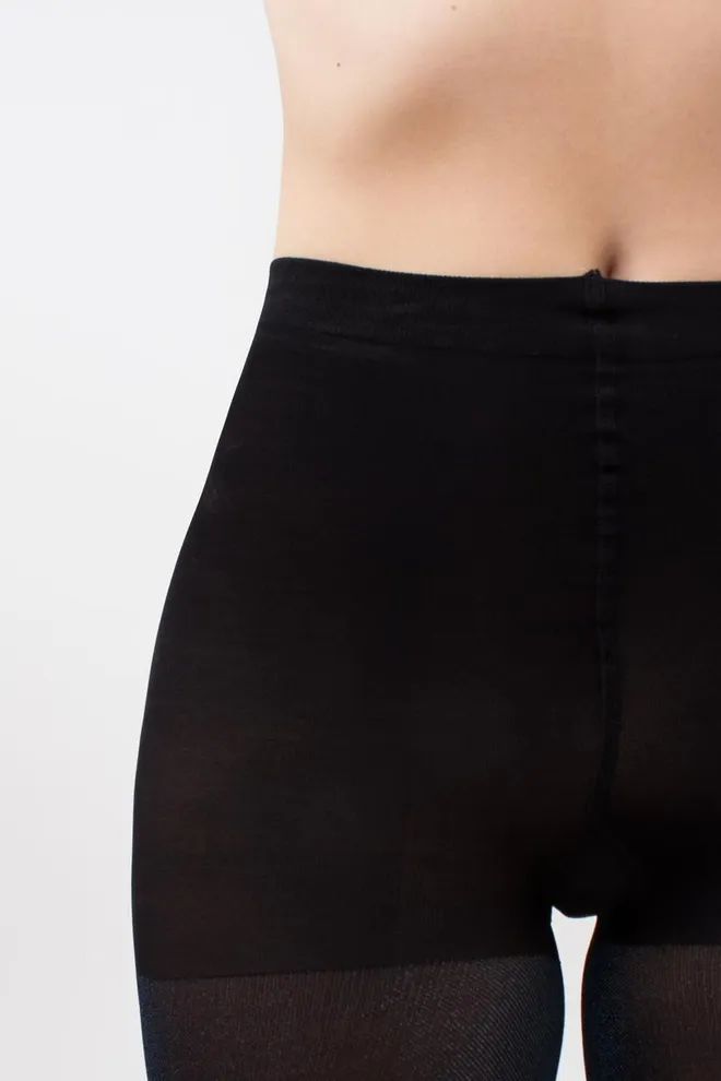 Колготки блискучі з люрексом Shiny 60 den model 1 Giulia (shiny turqoise metalic), чорний