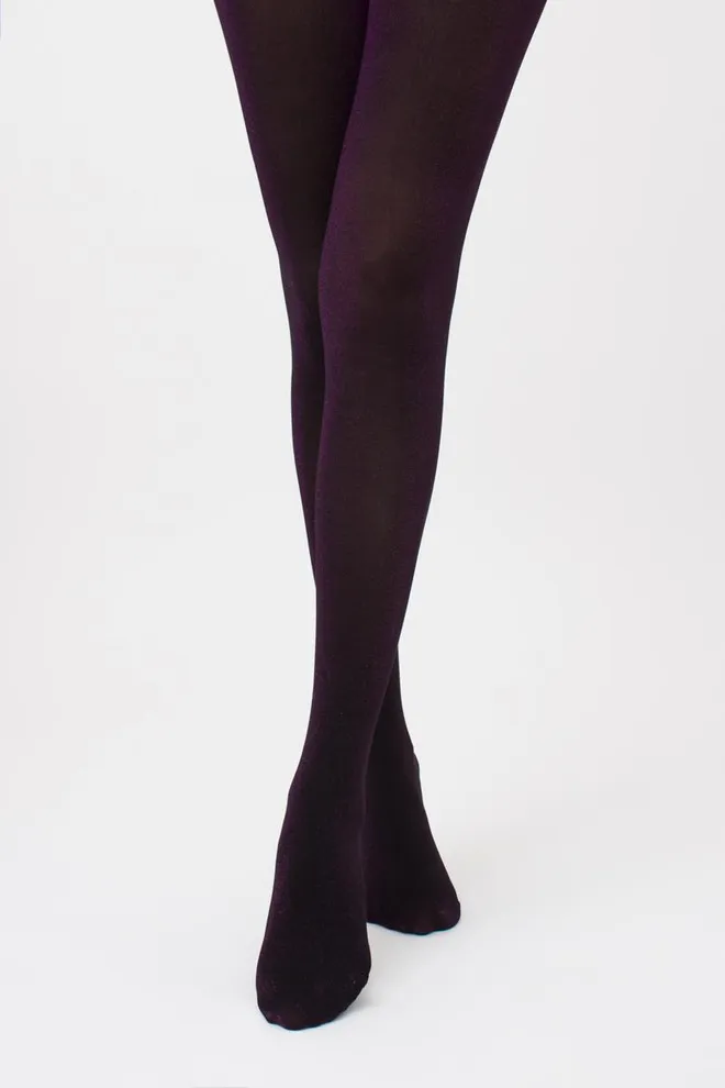 Колготки блискучі з люрексом Shiny 60 den model 1 Giulia (shiny pink metallic), чорний