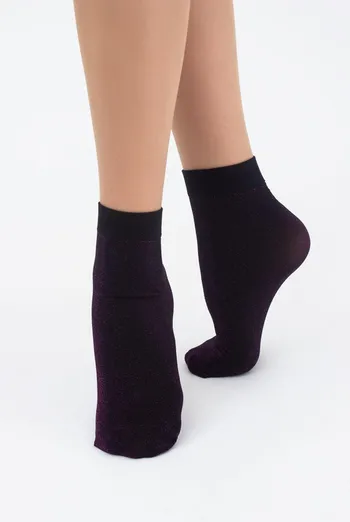 Шкарпетки жіночі короткі блискучі Shiny Giulia (shiny pink metallic) Шкарпетки жіночі короткі блискучі Shiny Giulia (shiny pink metallic)