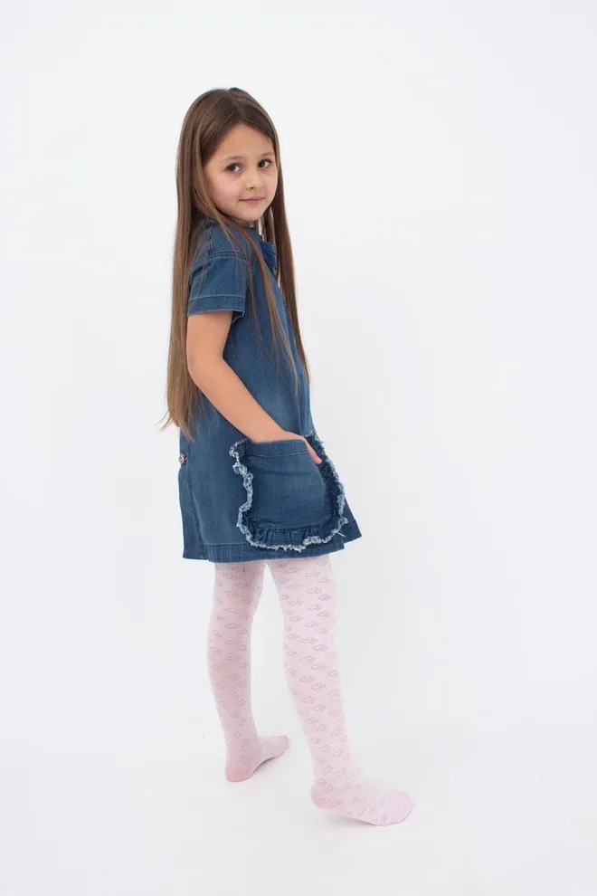 Дитячі колготки з сердечками SINDI (4) Giulia (pearl), рожевий