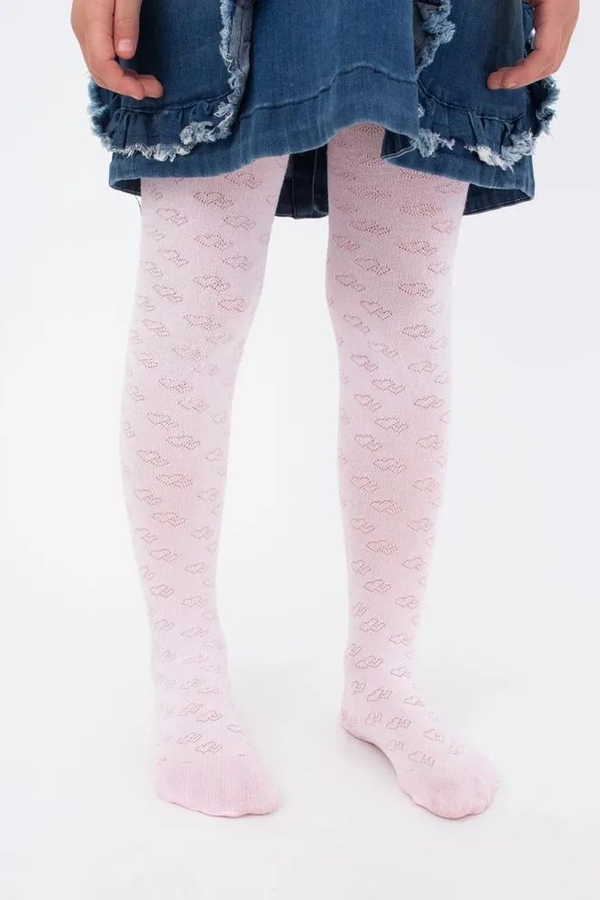 Дитячі колготки з сердечками SINDI (4) Giulia (pearl), рожевий