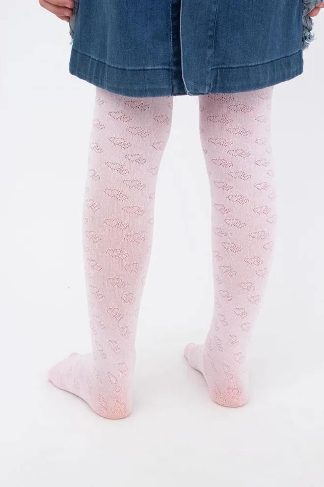 Дитячі колготки з сердечками SINDI (4) Giulia (pearl), рожевий