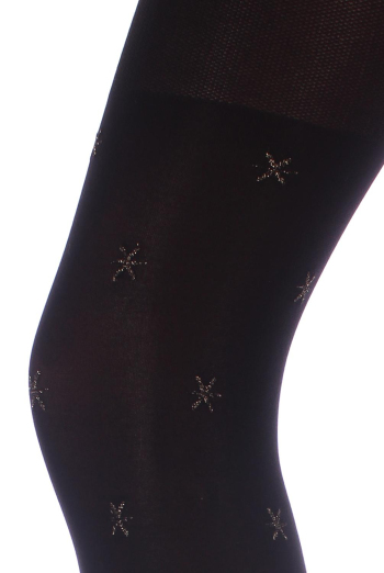 Колготки зі сніжинками Snowflake star 60 den Giulia (nero) Колготки зі сніжинками Snowflake star 60 den Giulia (nero)