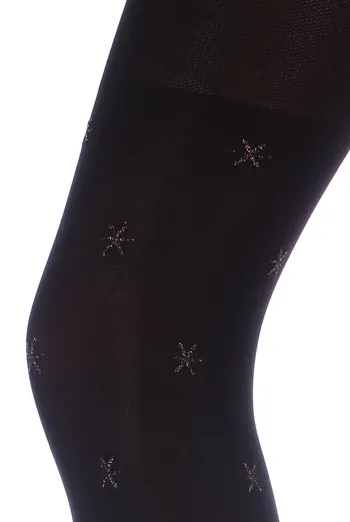 Колготки зі сніжинками Snowflake star 60 den Giulia (nero) Колготки зі сніжинками Snowflake star 60 den Giulia (nero)